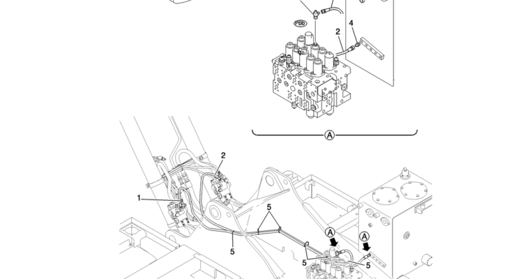 151-01-1-01 CONTROL LINES, VALVE (BOOM SAFETY)-Kobelco SK200-8 SK210LC-8 SK210D-8 Excavator Parts Number Electronic Catalog EPC Manuals