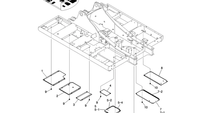 250-01-1 COVER ASSY, UNDER-Kobelco SK200-8 SK210LC-8 SK210D-8 Excavator Parts Number Electronic Catalog EPC Manuals