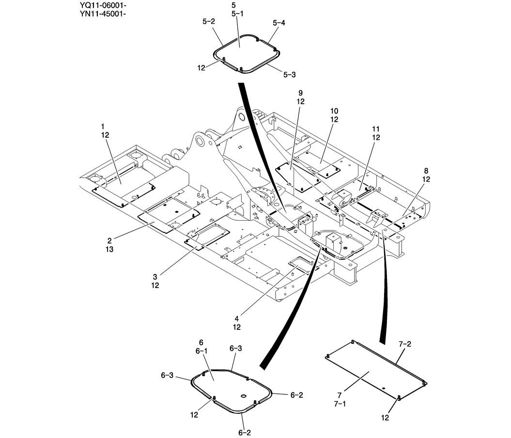 250-02-1 COVER ASSY, UNDER [HD (DISMANTLE)]-Kobelco SK200-8 SK210LC-8 SK210D-8 Excavator Parts Number Electronic Catalog EPC Manuals