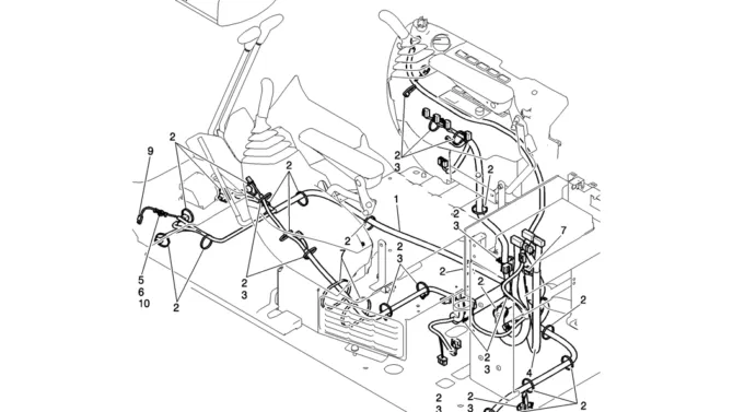 320-01-1 HARNESS ASSY, UPP (PLATE FLOOR)-Kobelco SK200-8 SK210LC-8 SK210D-8 Excavator Parts Number Electronic Catalog EPC Manuals