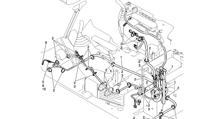 320-01-1 HARNESS ASSY, UPP (PLATE FLOOR)-Kobelco SK200-8 SK210LC-8 SK210D-8 Excavator Parts Number Electronic Catalog EPC Manuals