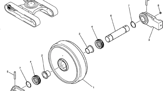 356-01-1 IDLER ASSY-Kobelco SK200-8 SK210LC-8 SK210D-8 Excavator Parts Number Electronic Catalog EPC Manuals