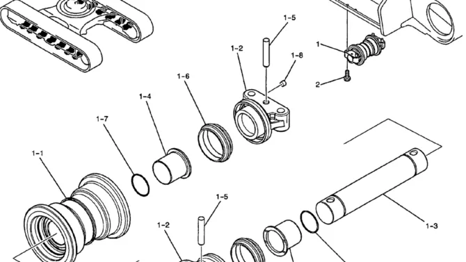 366-01A-1 ROLLER ASSY, TRACK-Kobelco SK200-8 SK210LC-8 SK210D-8 Excavator Parts Number Electronic Catalog EPC Manuals