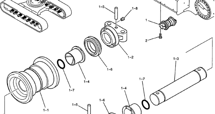 367-01-1 ROLLER ASSY, TRACK-Kobelco SK200-8 SK210LC-8 SK210D-8 Excavator Parts Number Electronic Catalog EPC Manuals