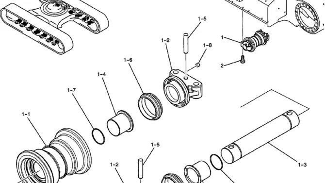 367-01A1 ROLLER ASSY, TRACK-Kobelco SK200-8 SK210LC-8 SK210D-8 Excavator Parts Number Electronic Catalog EPC Manuals