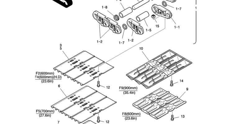 380-01-1 SHOE ASSY-Kobelco SK200-8 SK210LC-8 SK210D-8 Excavator Parts Number Electronic Catalog EPC Manuals