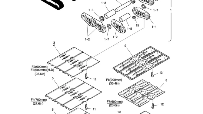 382-01-1 SHOE ASSY-Kobelco SK200-8 SK210LC-8 SK210D-8 Excavator Parts Number Electronic Catalog EPC Manuals