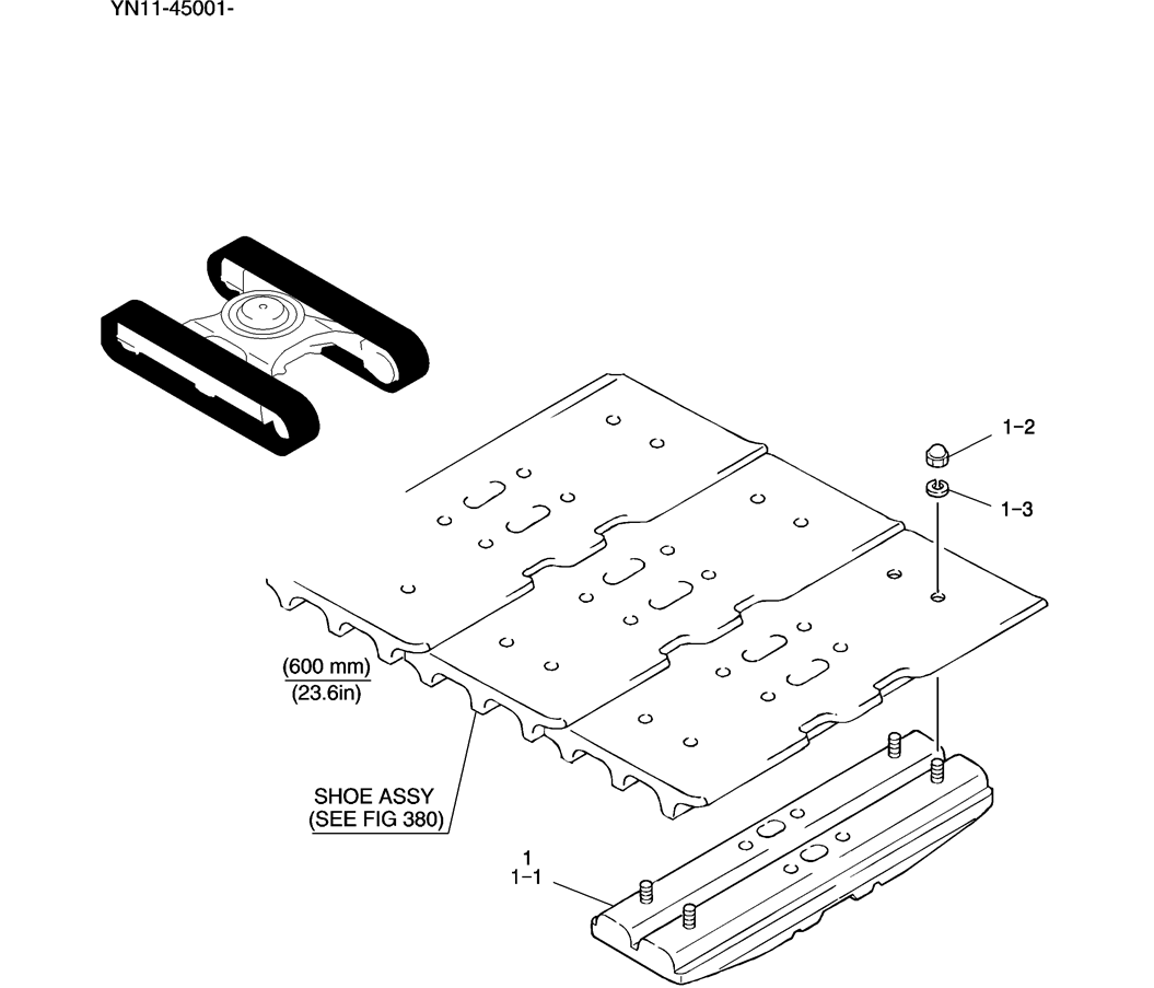 394-01-1 SHOE ASSY-Kobelco SK200-8 SK210LC-8 SK210D-8 Excavator Parts Number Electronic Catalog EPC Manuals