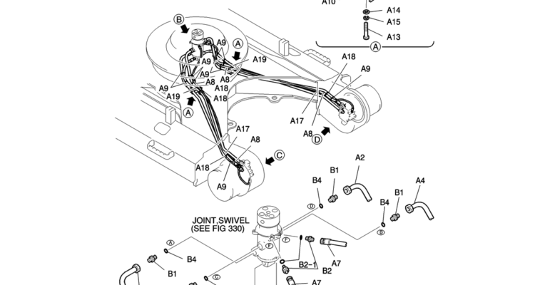 400-01-1 HYD LINES, LOW-Kobelco SK200-8 SK210LC-8 SK210D-8 Excavator Parts Number Electronic Catalog EPC Manuals