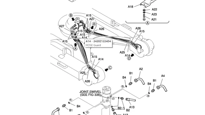 402-01-1 HYD LINES, LOW-Kobelco SK200-8 SK210LC-8 SK210D-8 Excavator Parts Number Electronic Catalog EPC Manuals