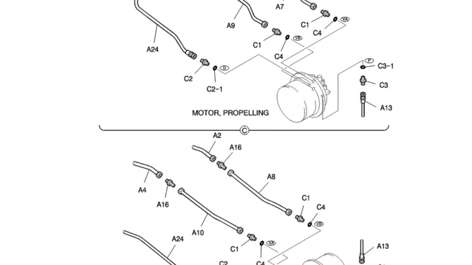 402-01-2 HYD LINES, LOW-Kobelco SK200-8 SK210LC-8 SK210D-8 Excavator Parts Number Electronic Catalog EPC Manuals