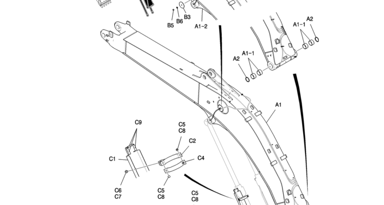 457-02-1 BOOM ASSY, [HD (2 POSITION)]-Kobelco SK200-8 SK210LC-8 SK210D-8 Excavator Parts Number Electronic Catalog EPC Manuals