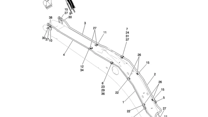 500-60-1 HYD LINES, BOOM (NIBBLER & BREAKER)-Kobelco SK200-8 SK210LC-8 SK210D-8 Excavator Parts Number Electronic Catalog EPC Manuals