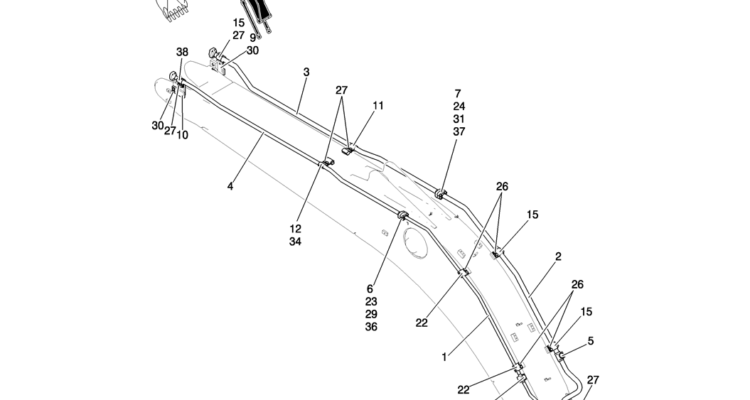 500-60-1 HYD LINES, BOOM (NIBBLER & BREAKER)-Kobelco SK200-8 SK210LC-8 SK210D-8 Excavator Parts Number Electronic Catalog EPC Manuals
