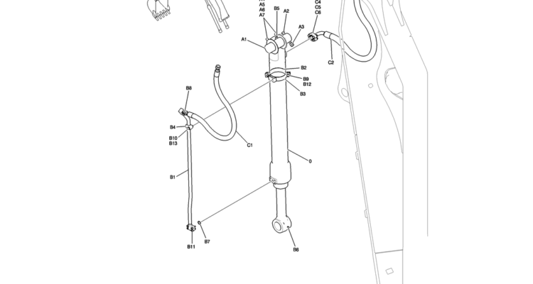 610-01-1 HYD LINES, ARM 2.94M-Kobelco SK200-8 SK210LC-8 SK210D-8 Excavator Parts Number Electronic Catalog EPC Manuals