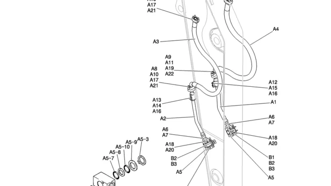 612-60-1 HYD LINES, ARM 2. 4M (NIBBLER & BREAKER)-Kobelco SK200-8 SK210LC-8 SK210D-8 Excavator Parts Number Electronic Catalog EPC Manuals