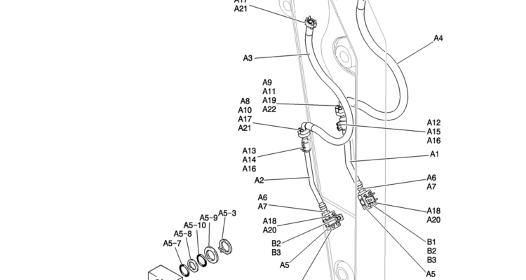 612-60-1 HYD LINES, ARM 2. 4M (NIBBLER & BREAKER)-Kobelco SK200-8 SK210LC-8 SK210D-8 Excavator Parts Number Electronic Catalog EPC Manuals