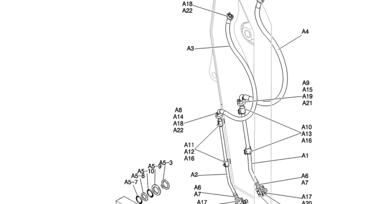 615-62-1 HYD LINES, ARM 3. 5M (BREAKER)-Kobelco SK200-8 SK210LC-8 SK210D-8 Excavator Parts Number Electronic Catalog EPC Manuals