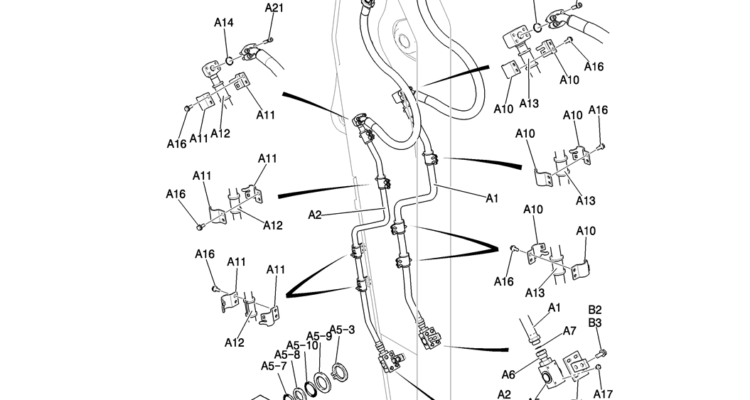 615 62A 1 HYD LINES, ARM 3. 5M (BREAKER)