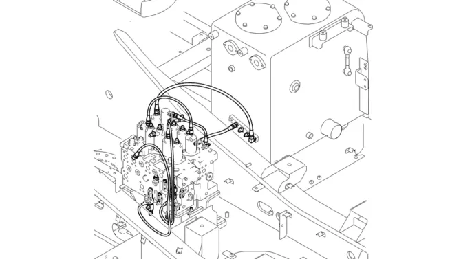 730-01-1 CONTROL LINES, MAIN (LONG RANGE)-Kobelco SK200-8 SK210LC-8 SK210D-8 Excavator Parts Number Electronic Catalog EPC Manuals