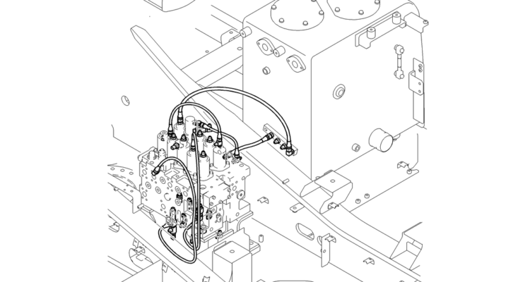 730-01-1 CONTROL LINES, MAIN (LONG RANGE)-Kobelco SK200-8 SK210LC-8 SK210D-8 Excavator Parts Number Electronic Catalog EPC Manuals