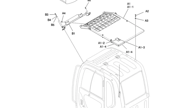 741-02-1 CAB & GUARD ASSY (HEAD GUARD)-Kobelco SK200-8 SK210LC-8 SK210D-8 Excavator Parts Number Electronic Catalog EPC Manuals