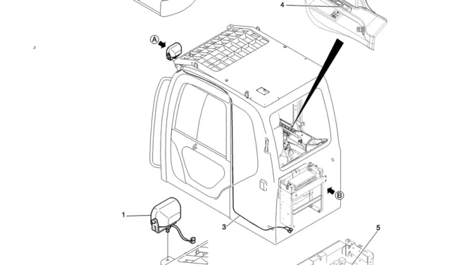 754-02-1 LIGHT INSTAL (1 LIGHT + WHIT CAB GUARD)-Kobelco SK200-8 SK210LC-8 SK210D-8 Excavator Parts Number Electronic Catalog EPC Manuals