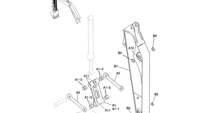 860-01-1 ARM GROUP, SHORT 2.4M (7FT 11IN)-Kobelco SK200-8 SK210LC-8 SK210D-8 Excavator Parts Number Electronic Catalog EPC Manuals