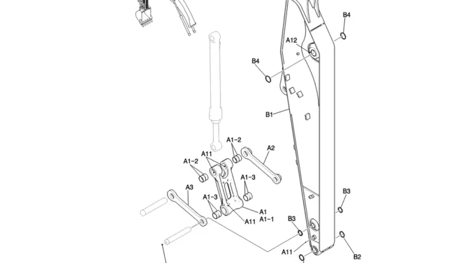 862-01-1 ARM GROUP, LONG 3.5M (10FT 6IN)-Kobelco SK200-8 SK210LC-8 SK210D-8 Excavator Parts Number Electronic Catalog EPC Manuals