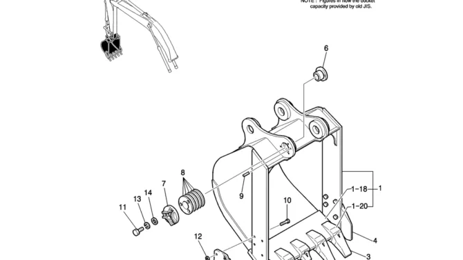 930-01-1 BUCKET ASSY, 0. 51M3-Kobelco SK200-8 SK210LC-8 SK210D-8 Excavator Parts Number Electronic Catalog EPC Manuals