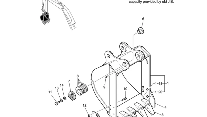 931-01-1 BUCKET ASSY, 0. 7M3-Kobelco SK200-8 SK210LC-8 SK210D-8 Excavator Parts Number Electronic Catalog EPC Manuals