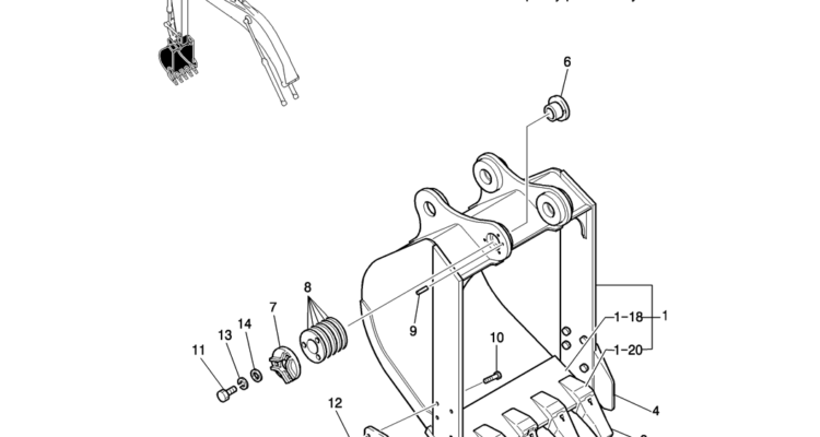 931-01-1 BUCKET ASSY, 0. 7M3-Kobelco SK200-8 SK210LC-8 SK210D-8 Excavator Parts Number Electronic Catalog EPC Manuals