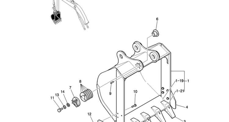 933-01-1 BUCKET ASSY, 0. 93M3-Kobelco SK200-8 SK210LC-8 SK210D-8 Excavator Parts Number Electronic Catalog EPC Manuals