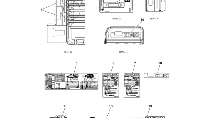968-01-2 NAME PLATE INSTAL-Kobelco SK200-8 SK210LC-8 SK210D-8 Excavator Parts Number Electronic Catalog EPC Manuals