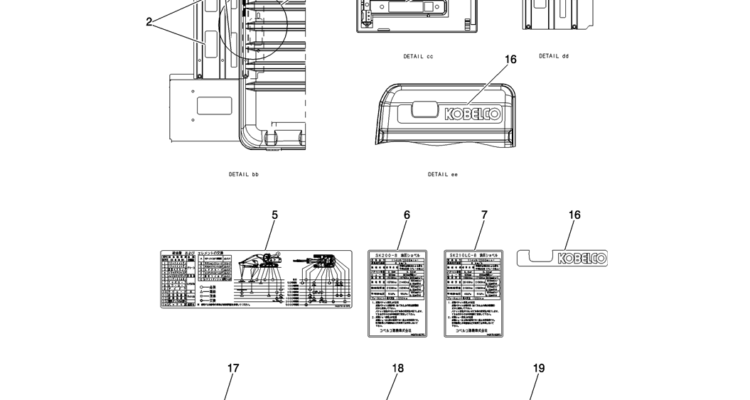 968-01-2 NAME PLATE INSTAL-Kobelco SK200-8 SK210LC-8 SK210D-8 Excavator Parts Number Electronic Catalog EPC Manuals