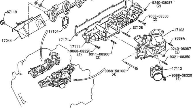 ENG-06-1 INTAKE AND EXHAUST SYSTEM-Kobelco SK200-8 SK210LC-8 SK210D-8 Excavator Parts Number Electronic Catalog EPC Manuals