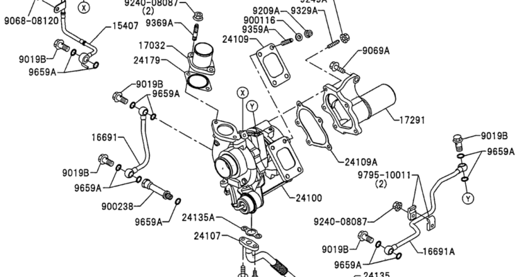 ENG 14 1 TURBOCHARGER HINO J05E ENGINE