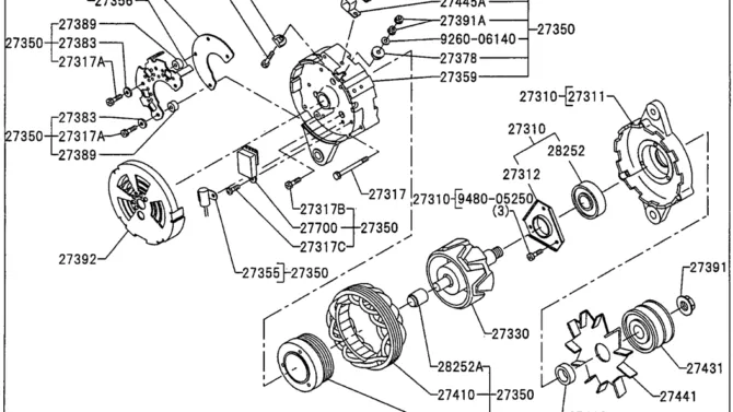 ENG-16-1 ALTERNATOR HINO J05E-TG-Kobelco SK200-8 SK210LC-8 SK210D-8 Excavator Parts Number Electronic Catalog EPC Manuals
