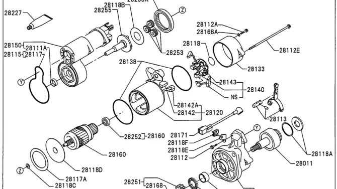 ENG-17-1 STARTER MOTOR HINO J05E ENGINE-Kobelco SK200-8 SK210LC-8 SK210D-8 Excavator Parts Number Electronic Catalog EPC Manuals