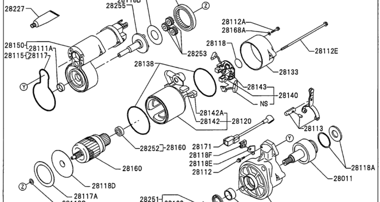 ENG 17 1 STARTER MOTOR HINO J05E ENGINE