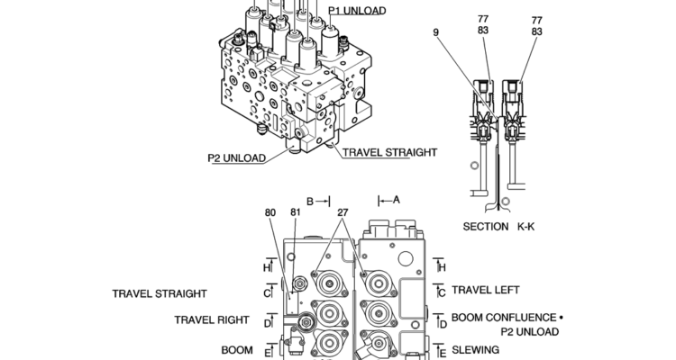 HC001-01-1 VALVE ASSY, CONTROL-Kobelco SK200-8 SK210LC-8 SK210D-8 Excavator Parts Number Electronic Catalog EPC Manuals