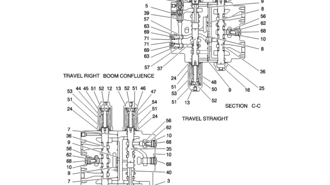 HC001-01-3 VALVE ASSY, CONTROL-Kobelco SK200-8 SK210LC-8 SK210D-8 Excavator Parts Number Electronic Catalog EPC Manuals