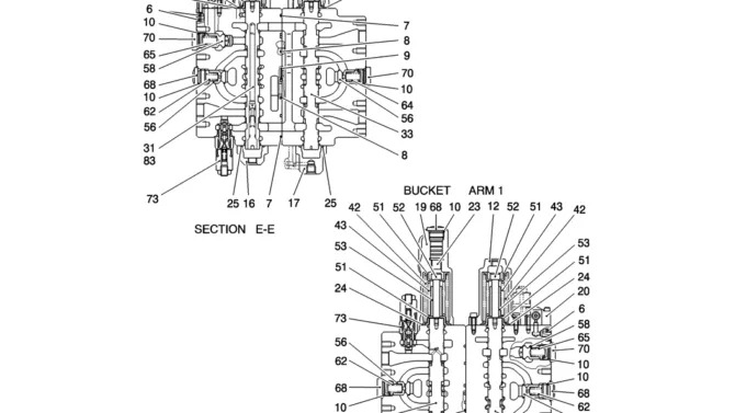 HC001-01-4 VALVE ASSY, CONTROL-Kobelco SK200-8 SK210LC-8 SK210D-8 Excavator Parts Number Electronic Catalog EPC Manuals