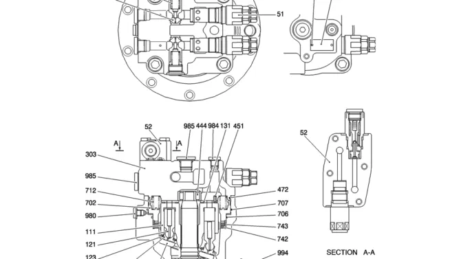 HC300-01-1 MOTOR ASSY (SWING)-Kobelco SK200-8 SK210LC-8 SK210D-8 Excavator Parts Number Electronic Catalog EPC Manuals