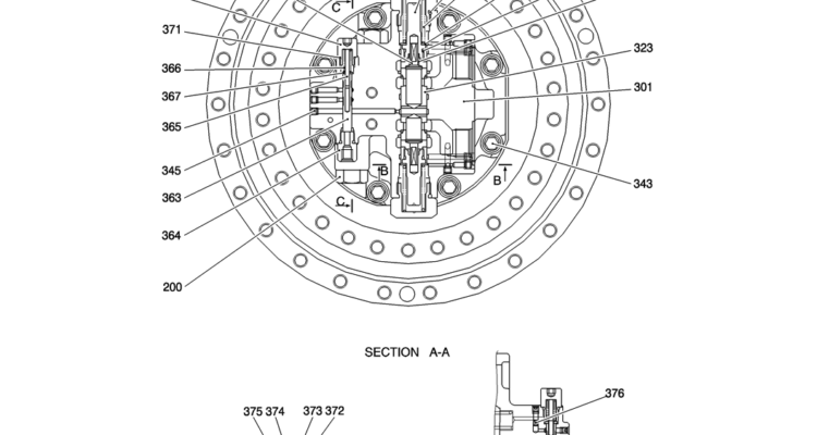HC370-01-2(2) MOTOR ASSY (PROPELLING)-Kobelco SK200-8 SK210LC-8 SK210D-8 Excavator Parts Number Electronic Catalog EPC Manuals