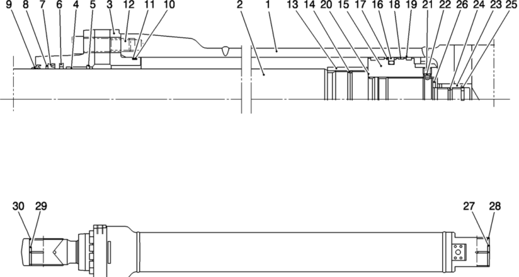 HC680 63 1 CYLINDER ASSY, ARM