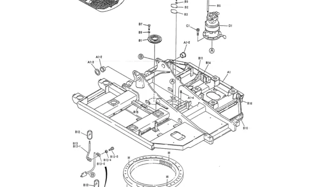 01-001 FRAME ASSY, UPP-Kobelco SK120LC-5 SK120-V SK120LC-3 Excavator Parts Number Electronic Catalog EPC Manuals