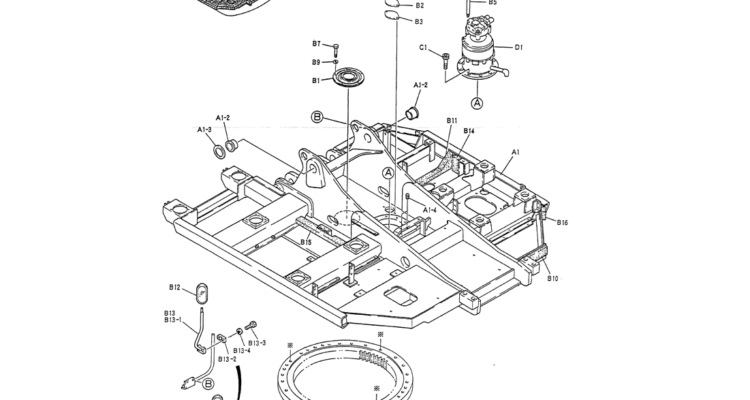 01-001 FRAME ASSY, UPP-Kobelco SK120LC-5 SK120-V SK120LC-3 Excavator Parts Number Electronic Catalog EPC Manuals