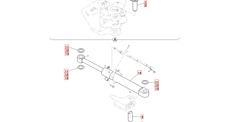 01-004(01) CYLINDER INSTALLATION-Kobelco SK80MSR SK80CS-2 SK80CS-1E SK80 Excavator Parts Number Electronic Catalog EPC Manuals