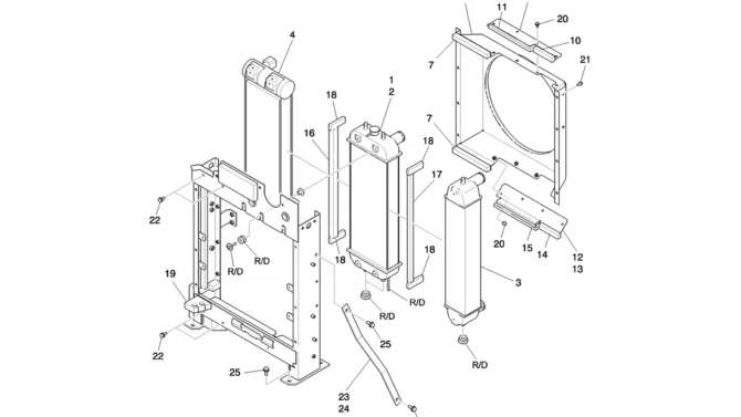 01-007(02) RADIATOR INSTALLATION-Kobelco SK80MSR SK80CS-2 SK80CS-1E SK80 Excavator Parts Number Electronic Catalog EPC Manuals